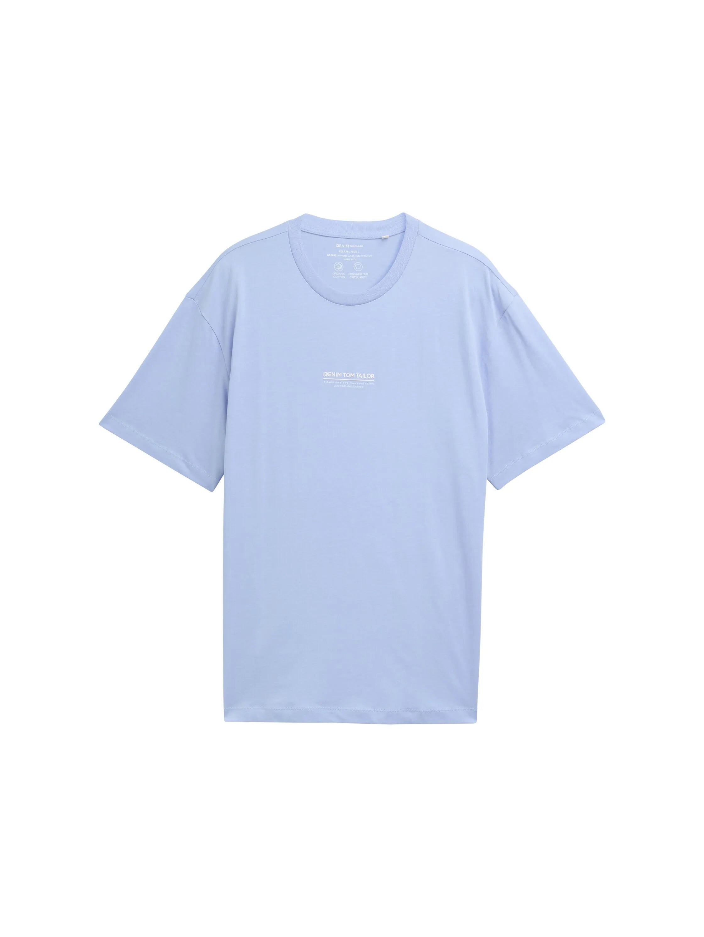 Denim Tom Tailor Brunnera Blue Men Relaxed Fit Cotton T-Shirt SKU: 1045021_11486 Image 06