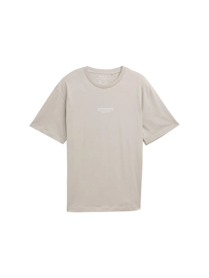 Tom Tailor Light Dove Grey Men Relaxed Fit Cotton T-Shirt SKU: 1045021_11754 Image 06