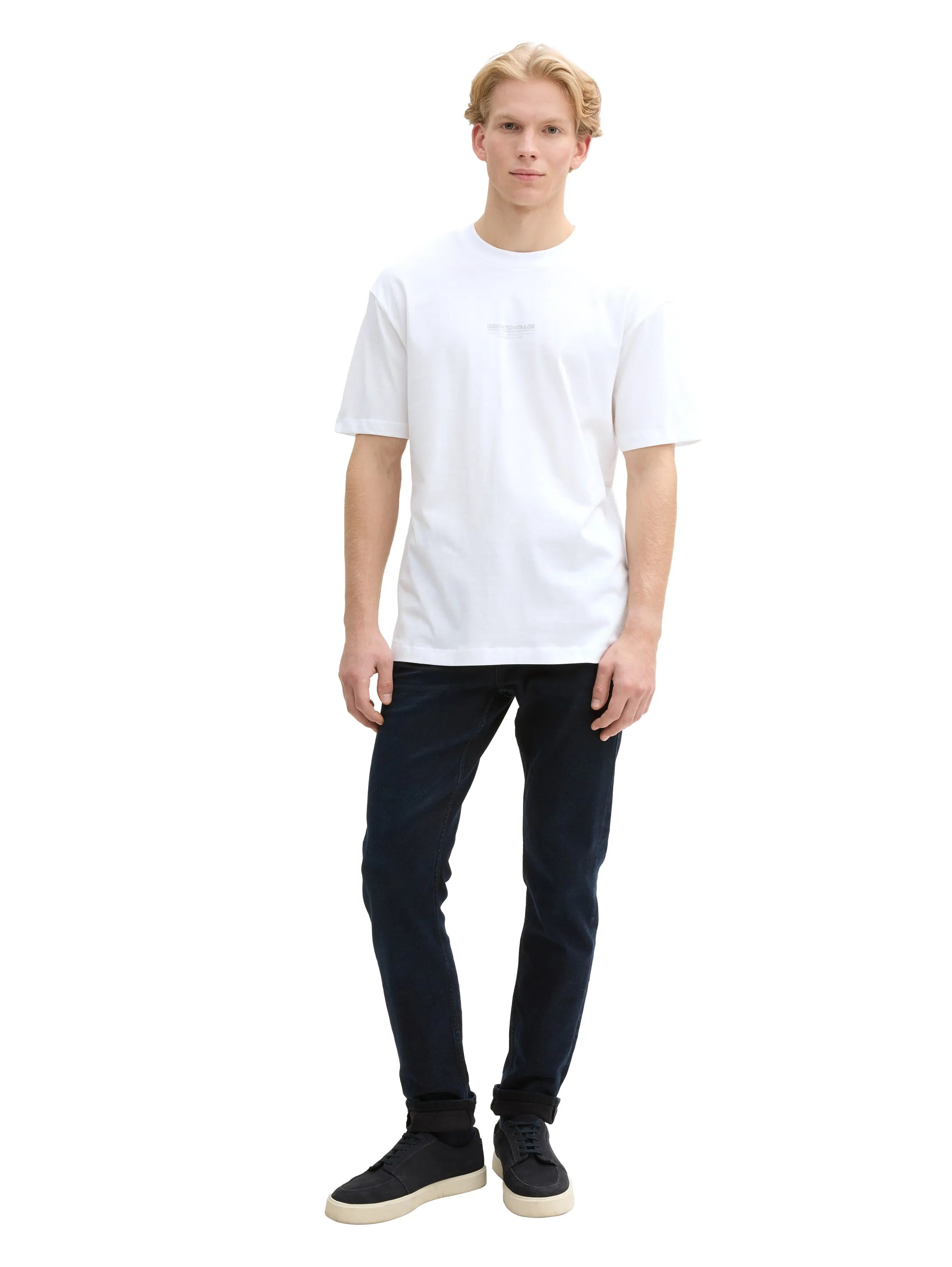 Tom Tailor White Men Relaxed Fit Cotton T-Shirt SKU: 1045021_20000 Image 01