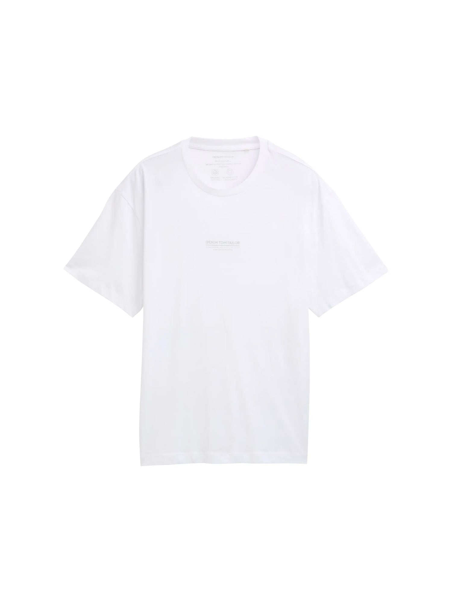 Tom Tailor White Men Relaxed Fit Cotton T-Shirt SKU: 1045021_20000 Image 06