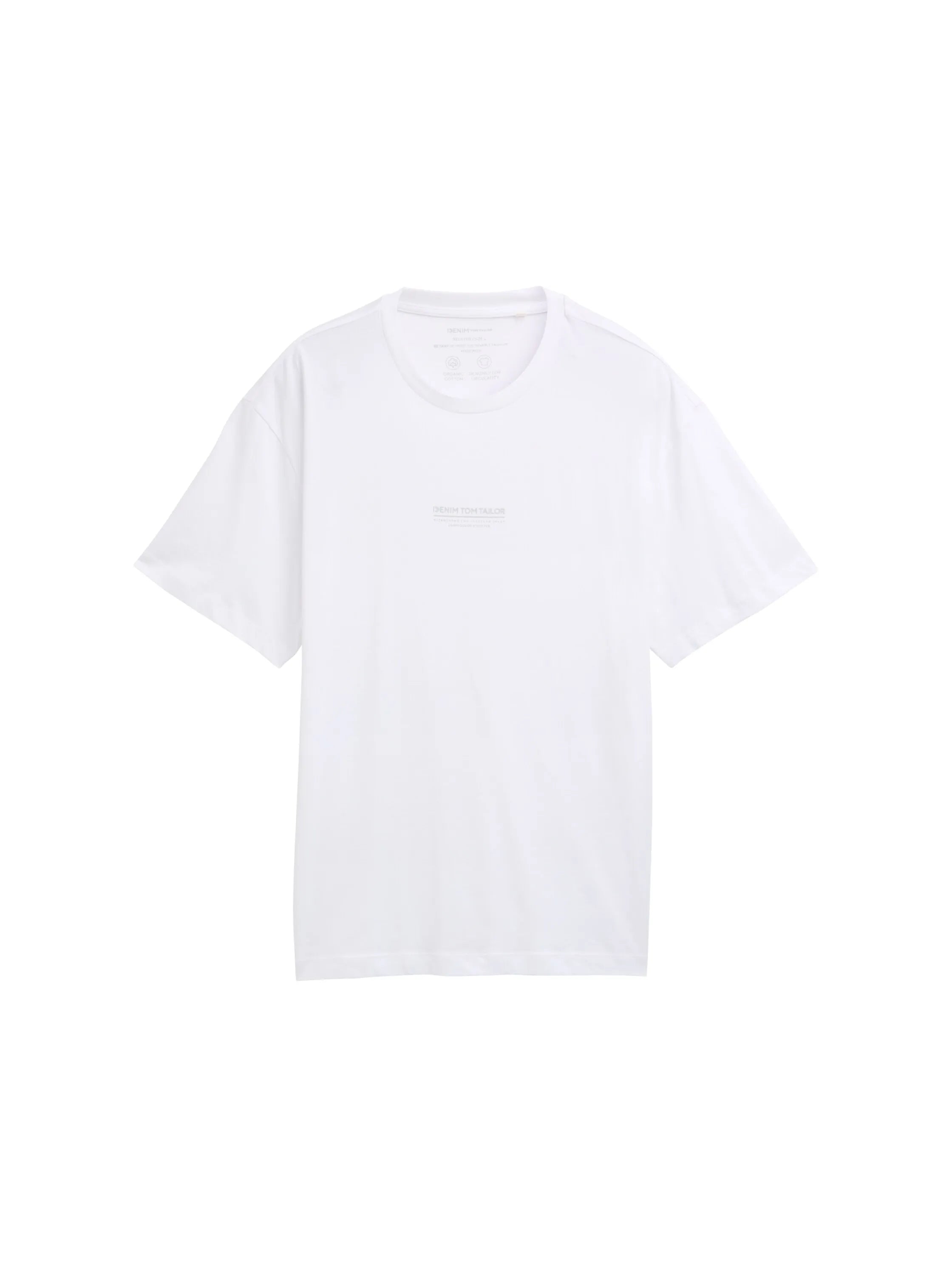 Tom Tailor White Men Relaxed Fit Cotton T-Shirt SKU: 1045021_20000 Image 06