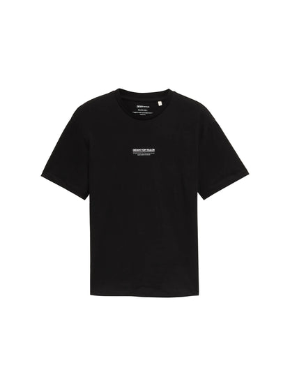 Tom Tailor Black Men Relaxed Fit Cotton T-Shirt SKU: 1045021_29999 Image 06