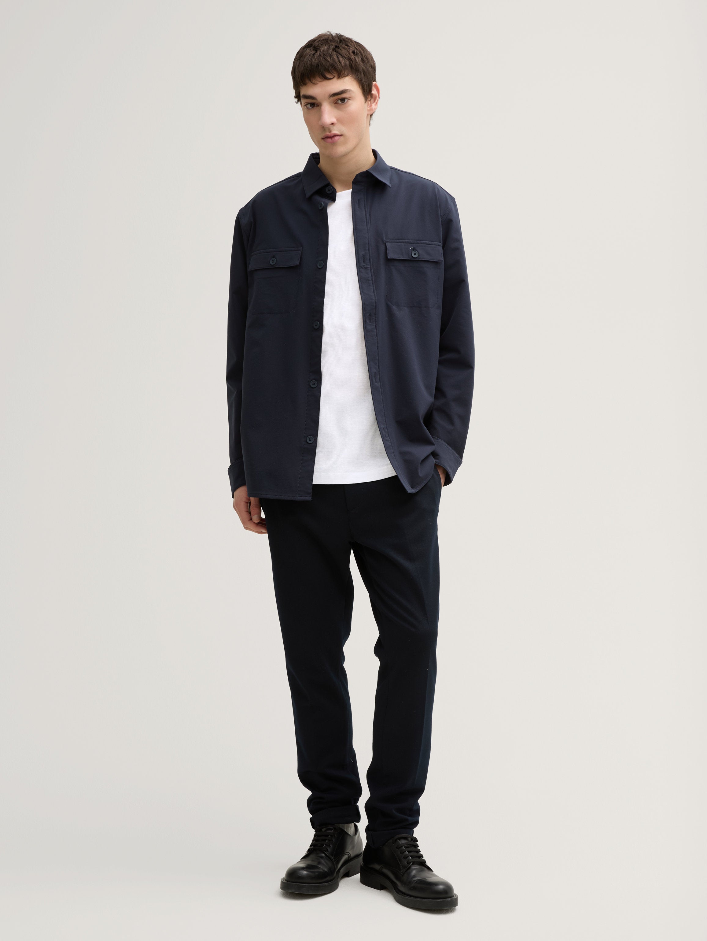 Tom Tailor_Basic T-Shirt with Waffle Texture_1045032_20000_02