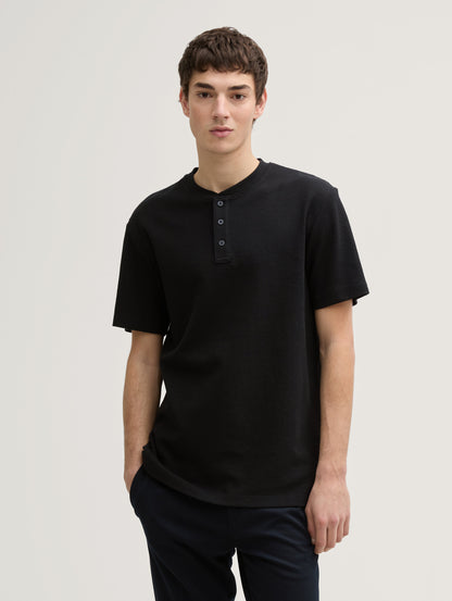 Tom Tailor_Henley T-Shirt with Waffle Texture_1045051_29999_01