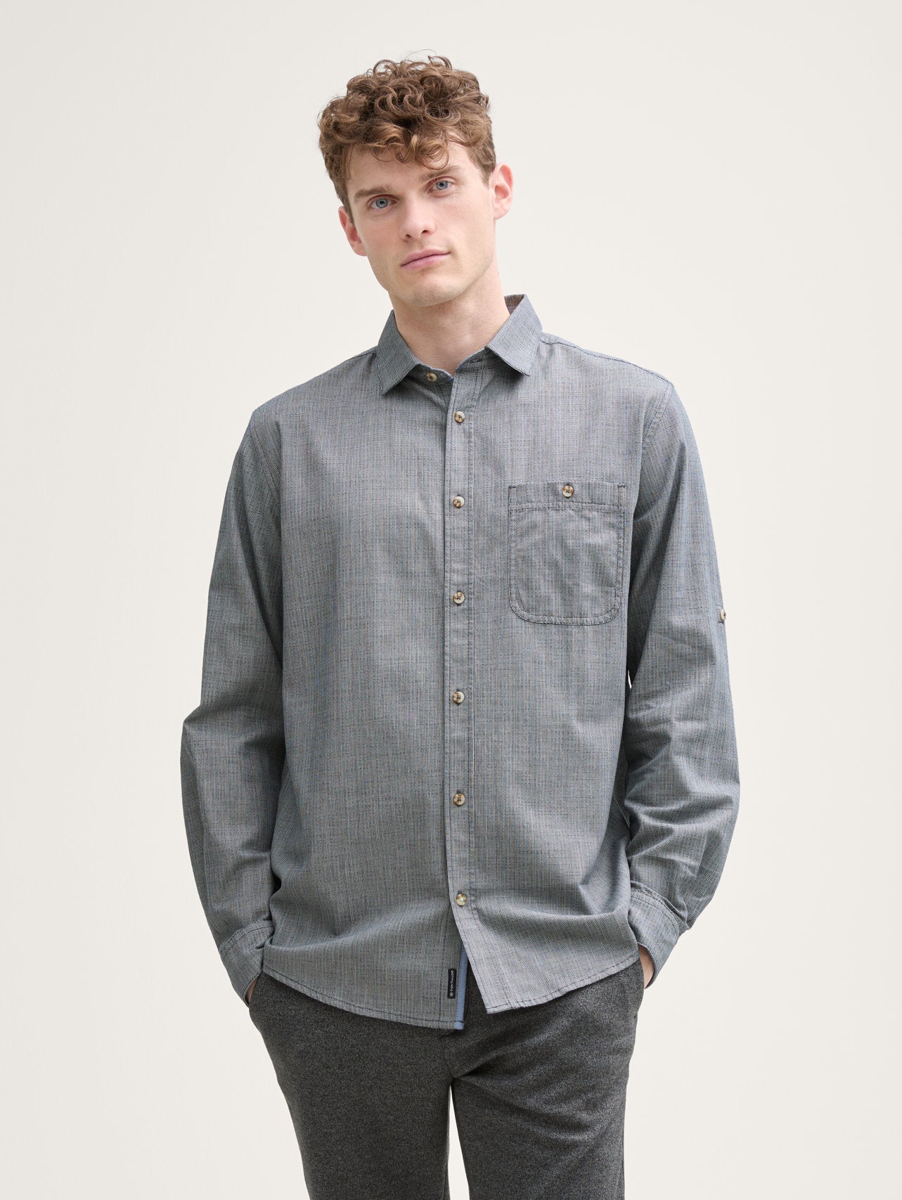 Tom Tailor_Regular Fit Shirt with Adjustable Sleeve Length_1045091_37298_01