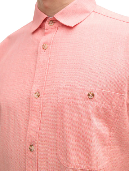 Tom Tailor Coral Straight Structure Men Regular Fit Shirt with Adjustable Sleeve Length SKU: 1045091_37300 Image 04