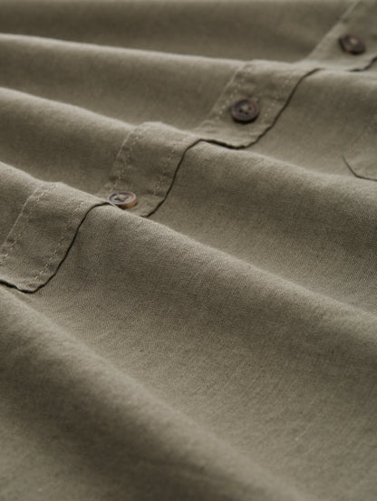 Tom Tailor_Regular Fit Short Sleeve Shirt with Linen Content_1045098_32097_05