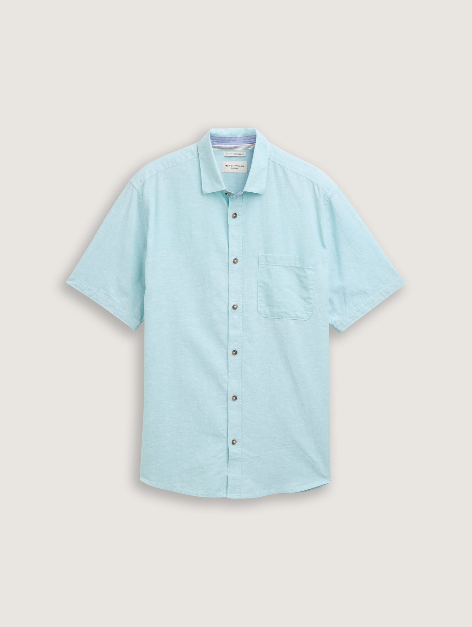 Tom Tailor_Regular Fit Short Sleeve Shirt with Linen Content_1045098_37198_06