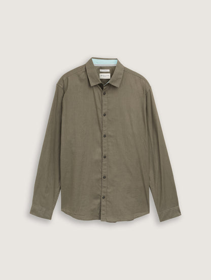 Tom Tailor_Regular Fit Shirt with Linen Content_1045102_32097_06
