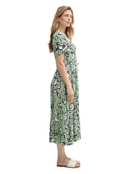 Tom Tailor Fresh Spring Floral Design Women Maxi Dress with Pattern SKU: 1045310_37120 Image 01