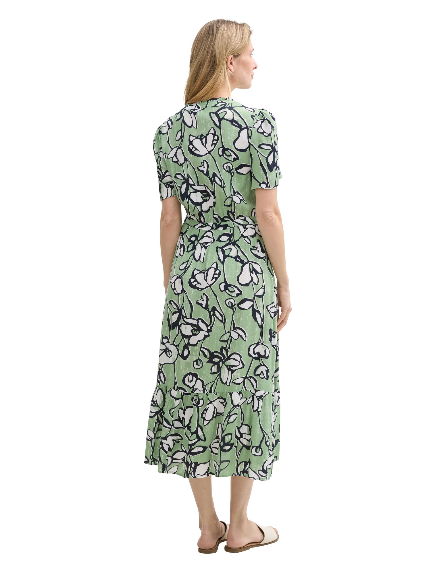 Tom Tailor Fresh Spring Floral Design Women Maxi Dress with Pattern SKU: 1045310_37120 Image 02
