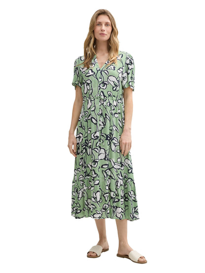 Tom Tailor Fresh Spring Floral Design Women Maxi Dress with Pattern SKU: 1045310_37120 Image 03