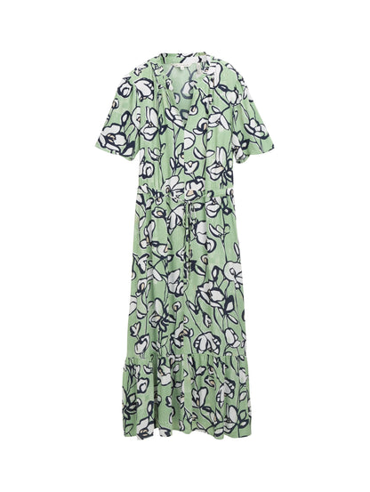 Tom Tailor Fresh Spring Floral Design Women Maxi Dress with Pattern SKU: 1045310_37120 Image 06