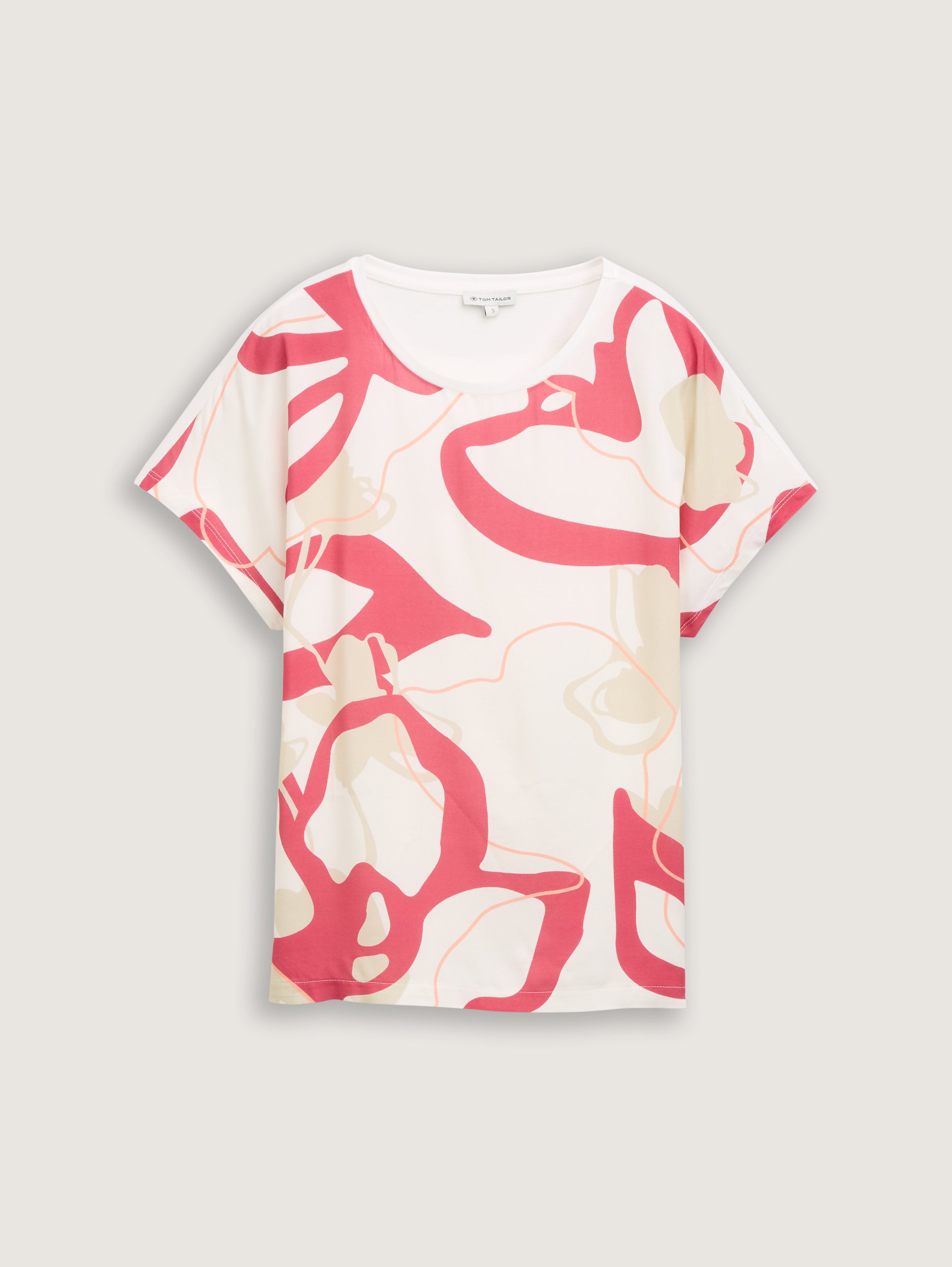 Tom Tailor_T-Shirt in a Mix of Materials_1045569_10315_06