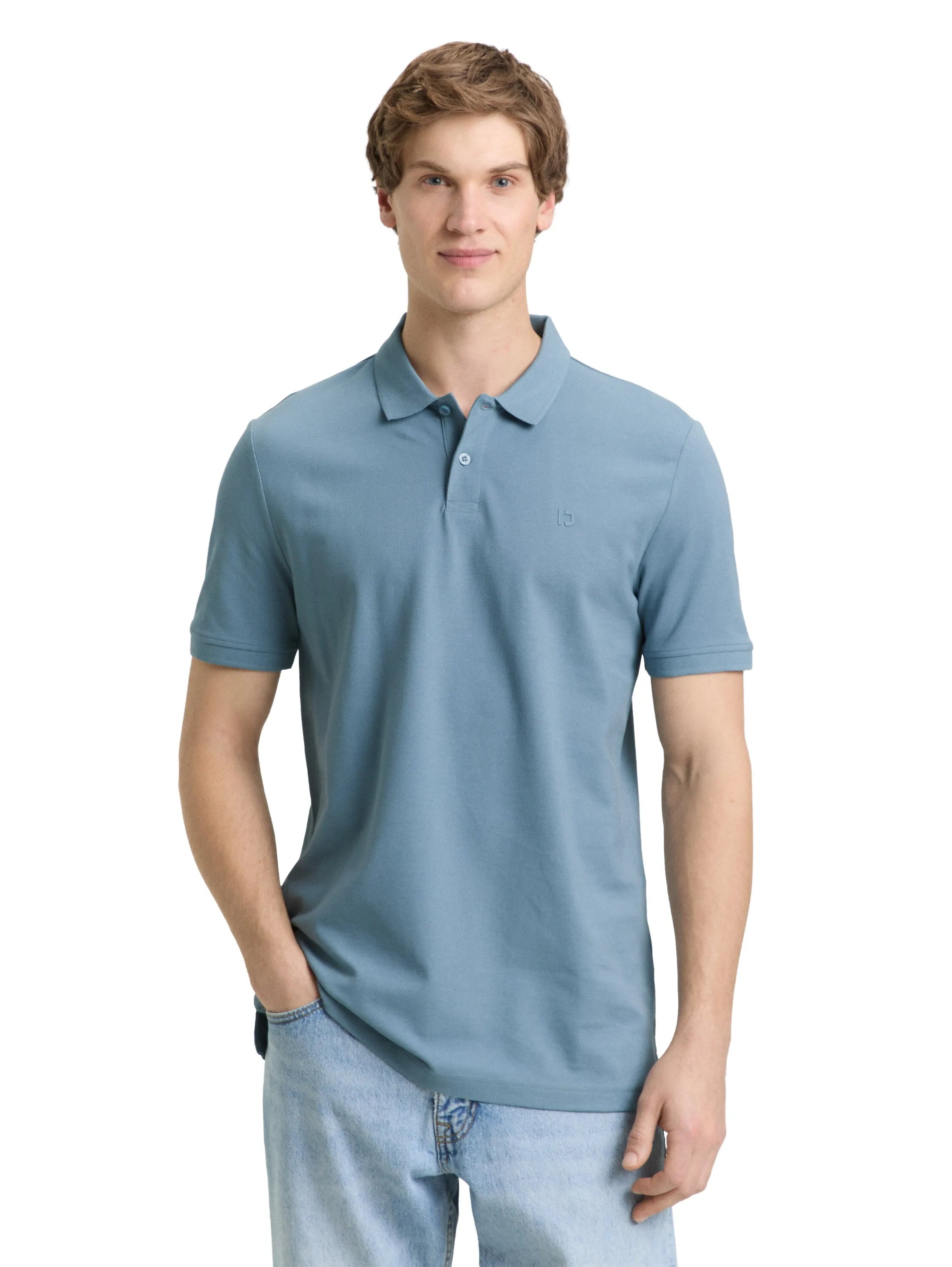 Denim Tom Tailor Citadel Blue Men Cotton PiquŽ Polo Shirt SKU: 1045587_30118 Image 03