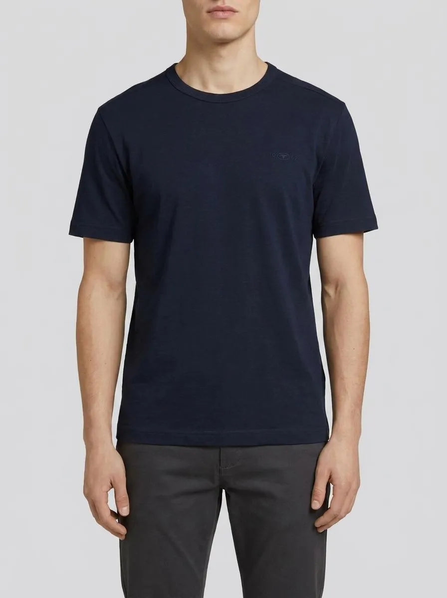 Tom Tailor Sky Captain Blue Men Basic Cotton T-Shirt SKU: 1045627_10668 Image 00