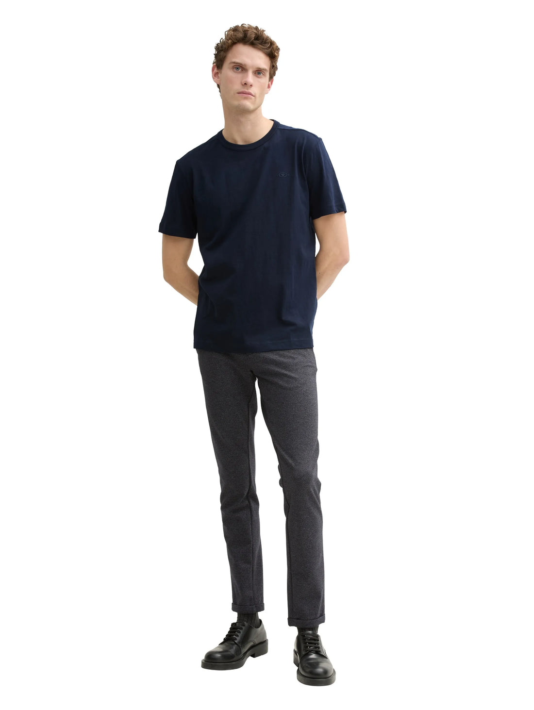 Tom Tailor Sky Captain Blue Men Basic Cotton T-Shirt SKU: 1045627_10668 Image 01