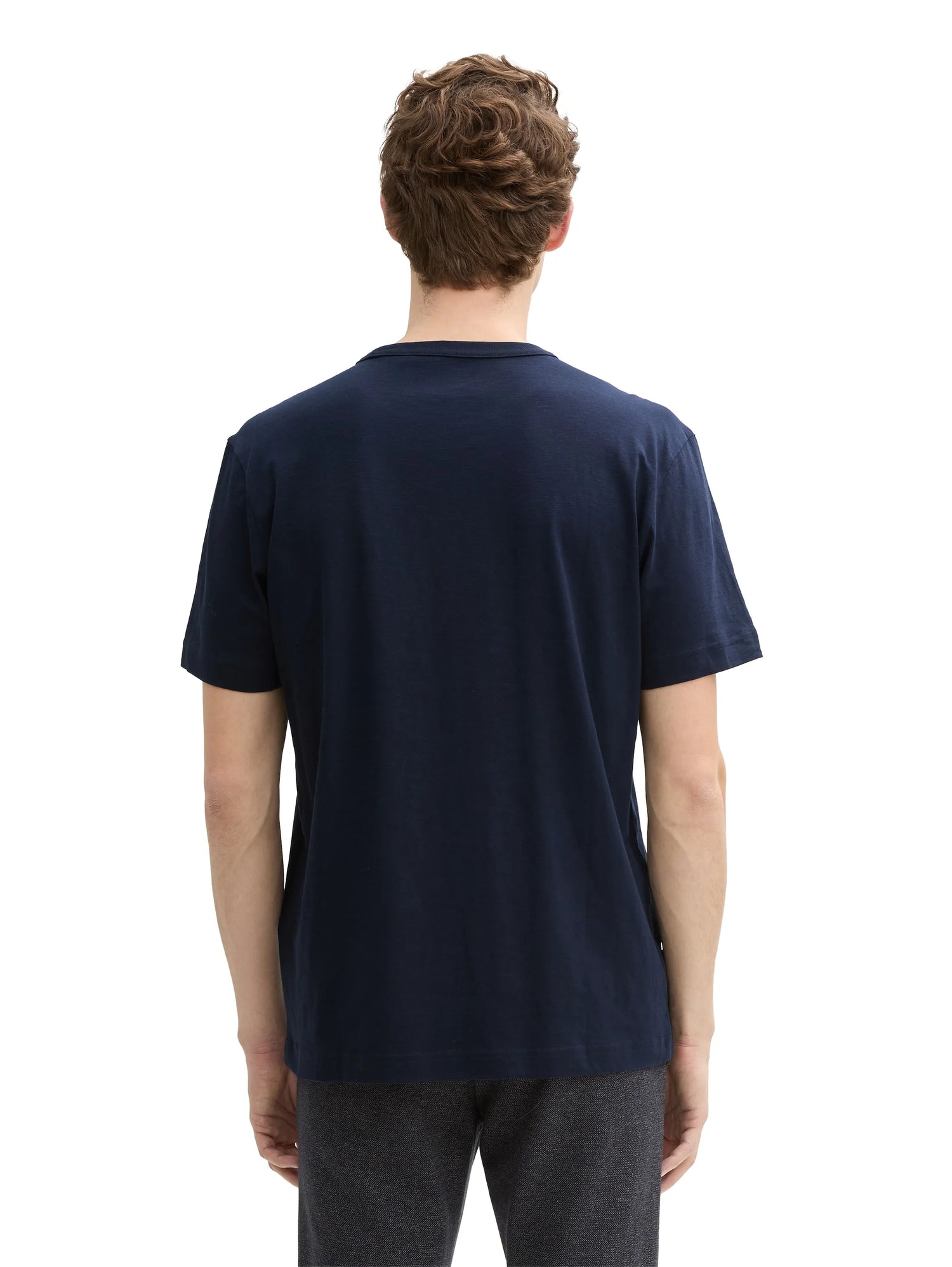 Tom Tailor Sky Captain Blue Men Basic Cotton T-Shirt SKU: 1045627_10668 Image 02