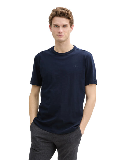 Tom Tailor Sky Captain Blue Men Basic Cotton T-Shirt SKU: 1045627_10668 Image 03