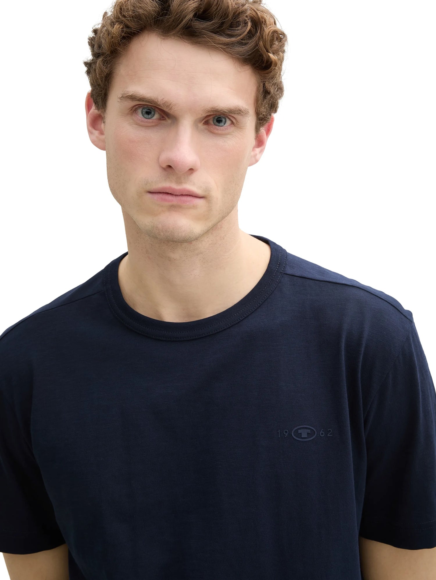 Tom Tailor Sky Captain Blue Men Basic Cotton T-Shirt SKU: 1045627_10668 Image 04