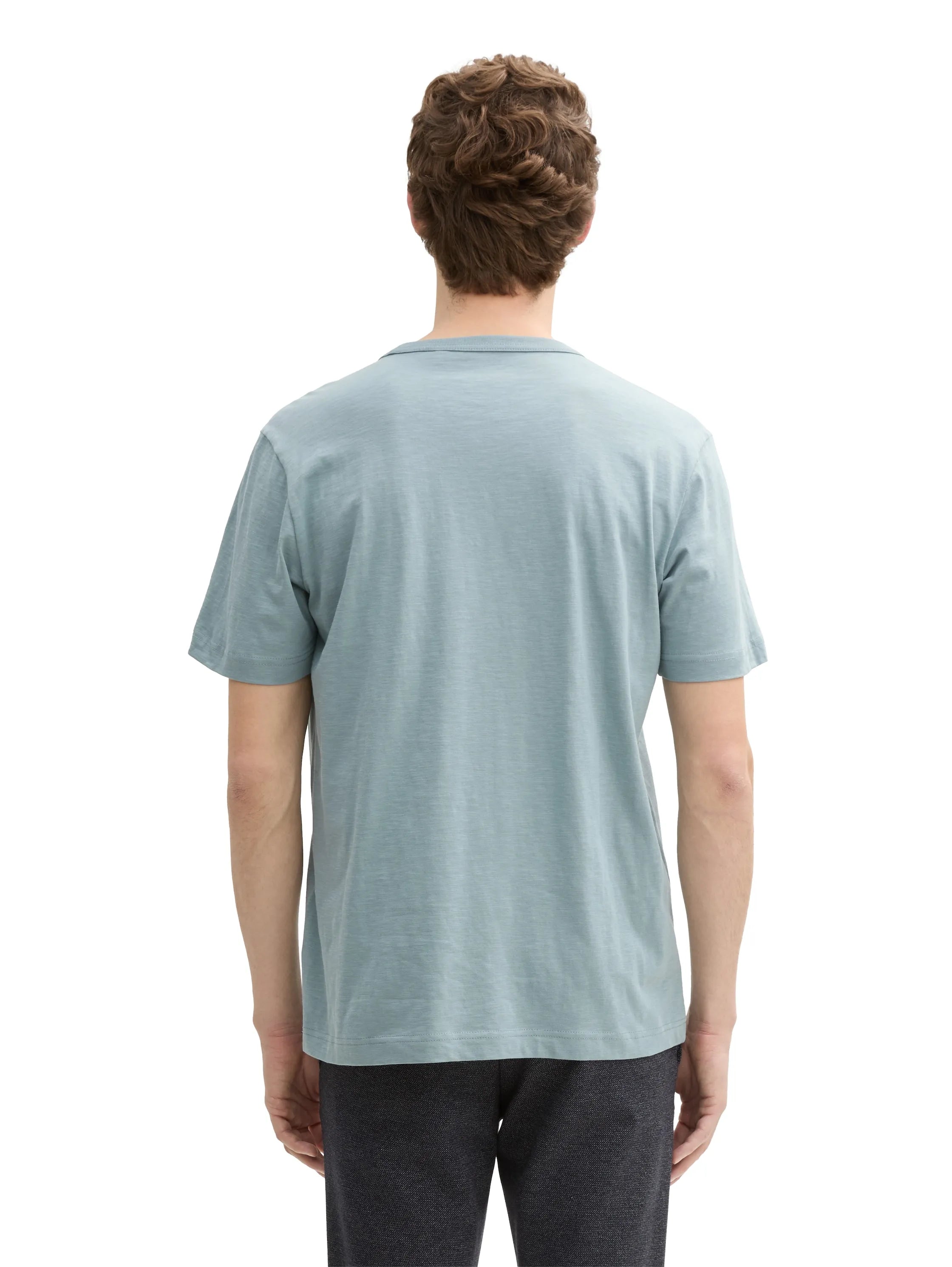 Tom Tailor Grey Mint Men Basic Cotton T-Shirt SKU: 1045627_27475 Image 02