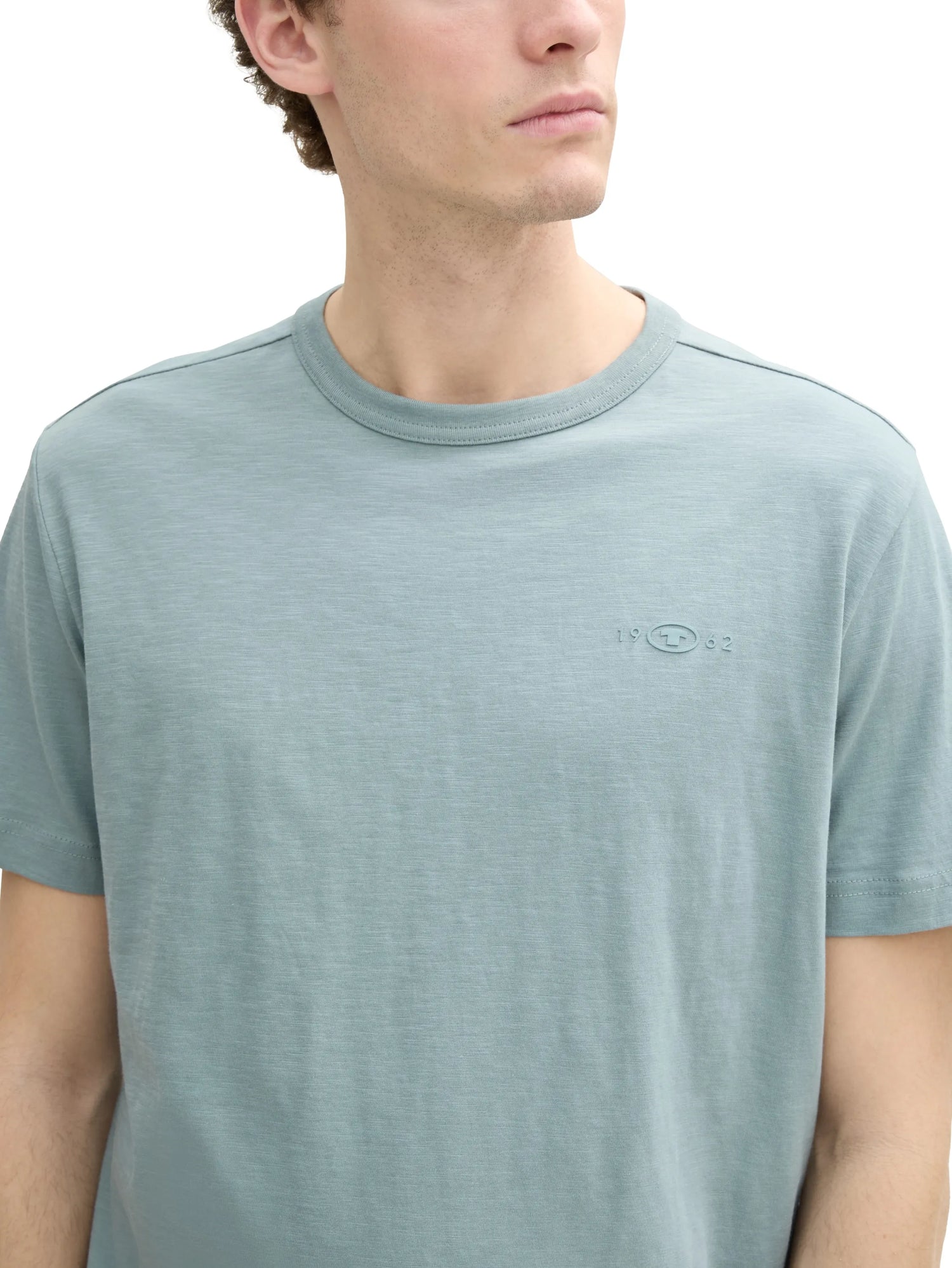Tom Tailor Grey Mint Men Basic Cotton T-Shirt SKU: 1045627_27475 Image 04