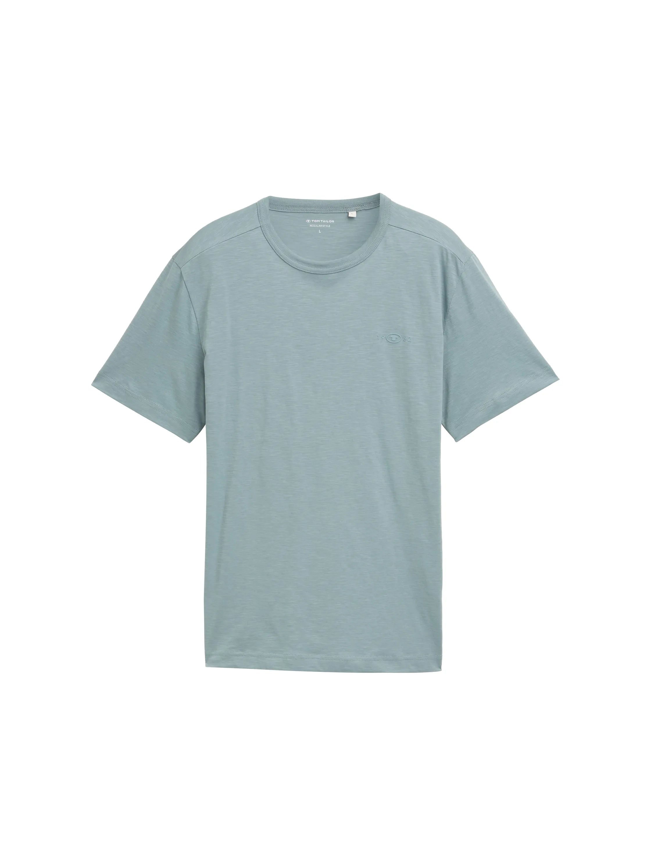 Tom Tailor Grey Mint Men Basic Cotton T-Shirt SKU: 1045627_27475 Image 06