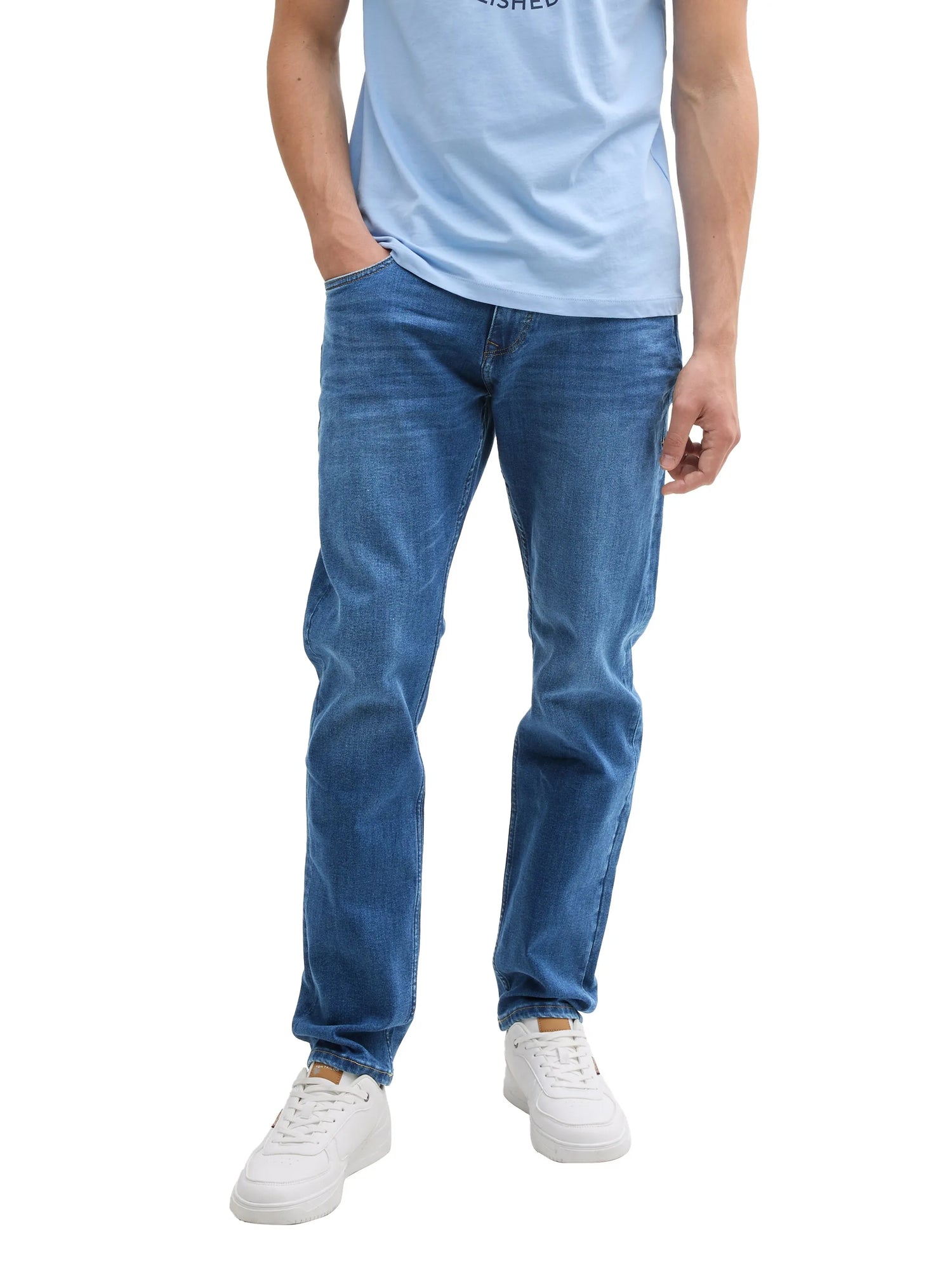 Tom Tailor Used Mid Stone Blue Denim Men Ttpiers Slim Jeans SKU: 1045757_10119 Image 01