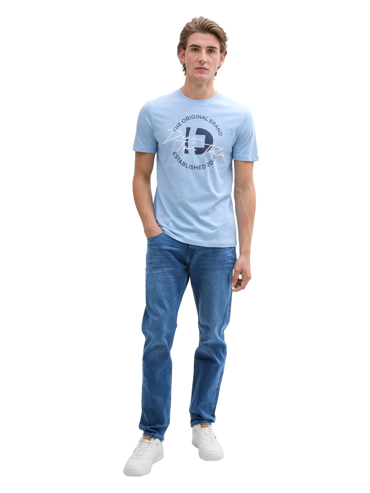 Tom Tailor Used Mid Stone Blue Denim Men Ttpiers Slim Jeans SKU: 1045757_10119 Image 03