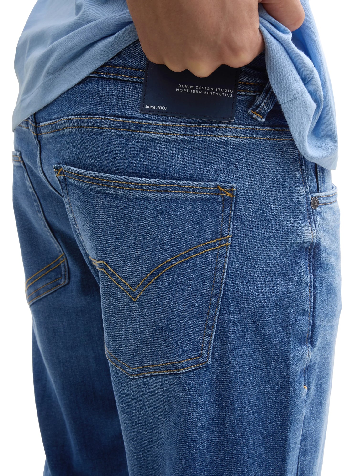 Tom Tailor Used Mid Stone Blue Denim Men Ttpiers Slim Jeans SKU: 1045757_10119 Image 04