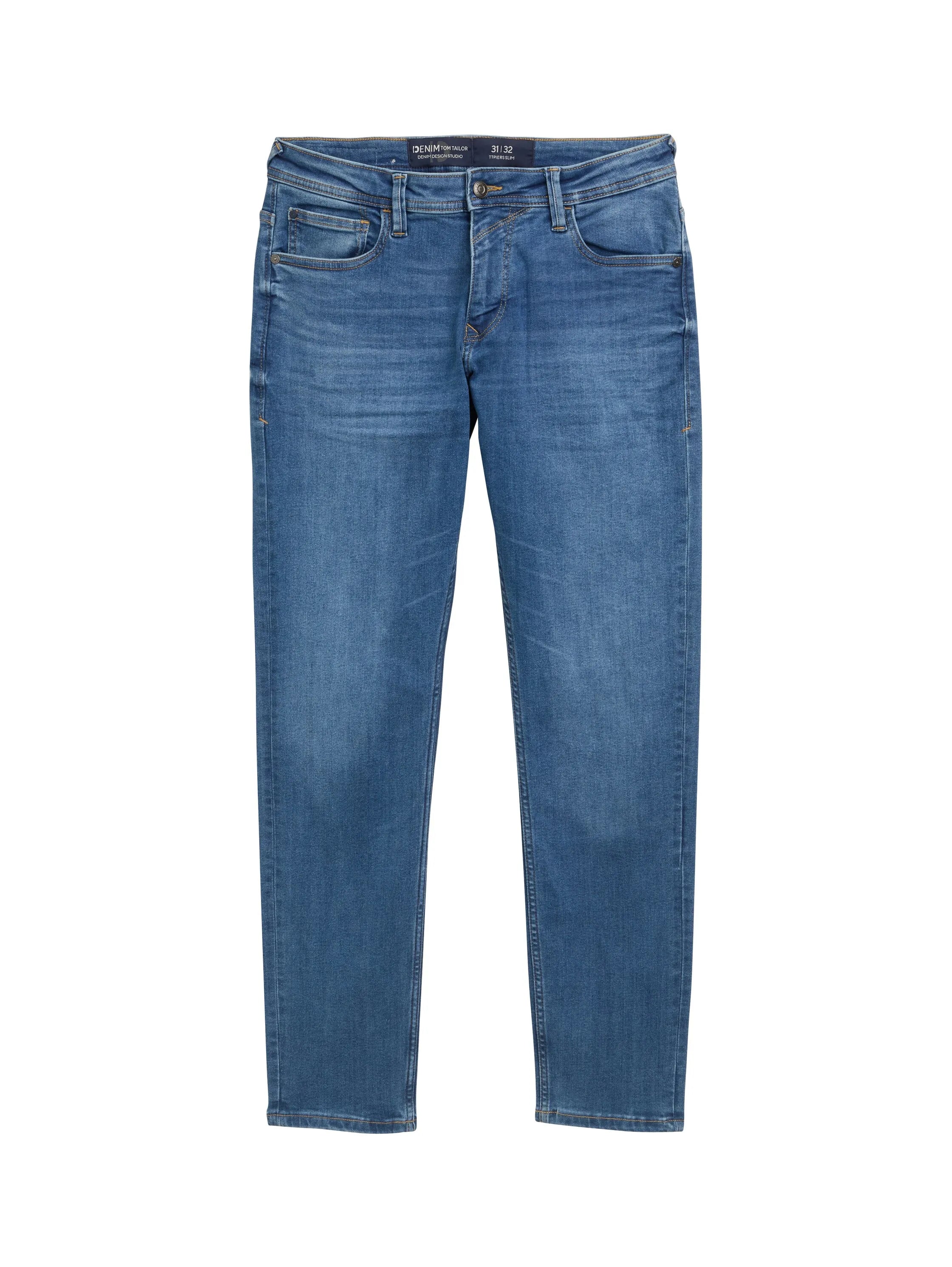Tom Tailor Used Mid Stone Blue Denim Men Ttpiers Slim Jeans SKU: 1045757_10119 Image 06