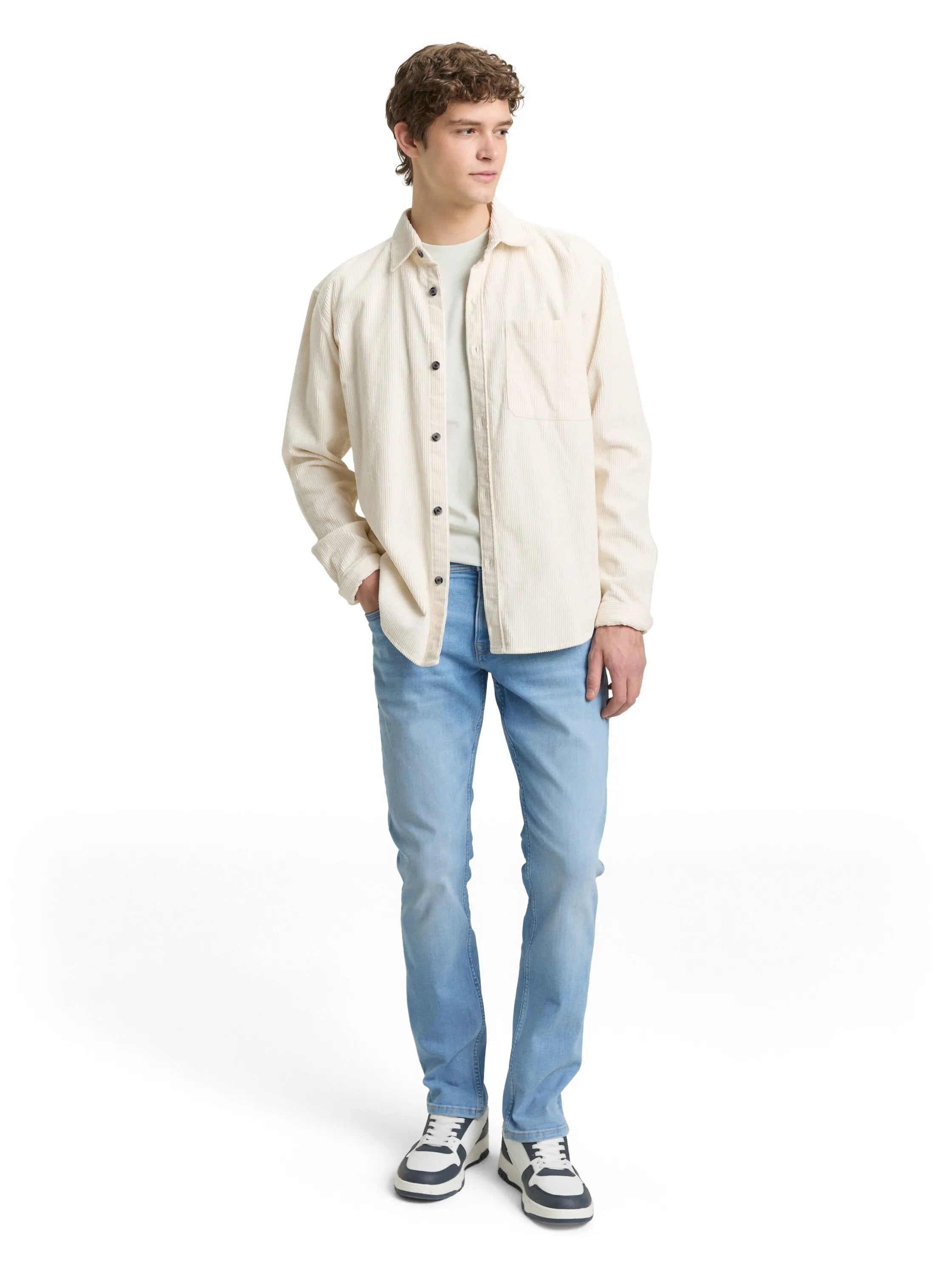 Denim Tom Tailor Light Stone Bright Blue Denim Men Ttaedan Straight Jeans SKU: 1045758_10151 Image 03