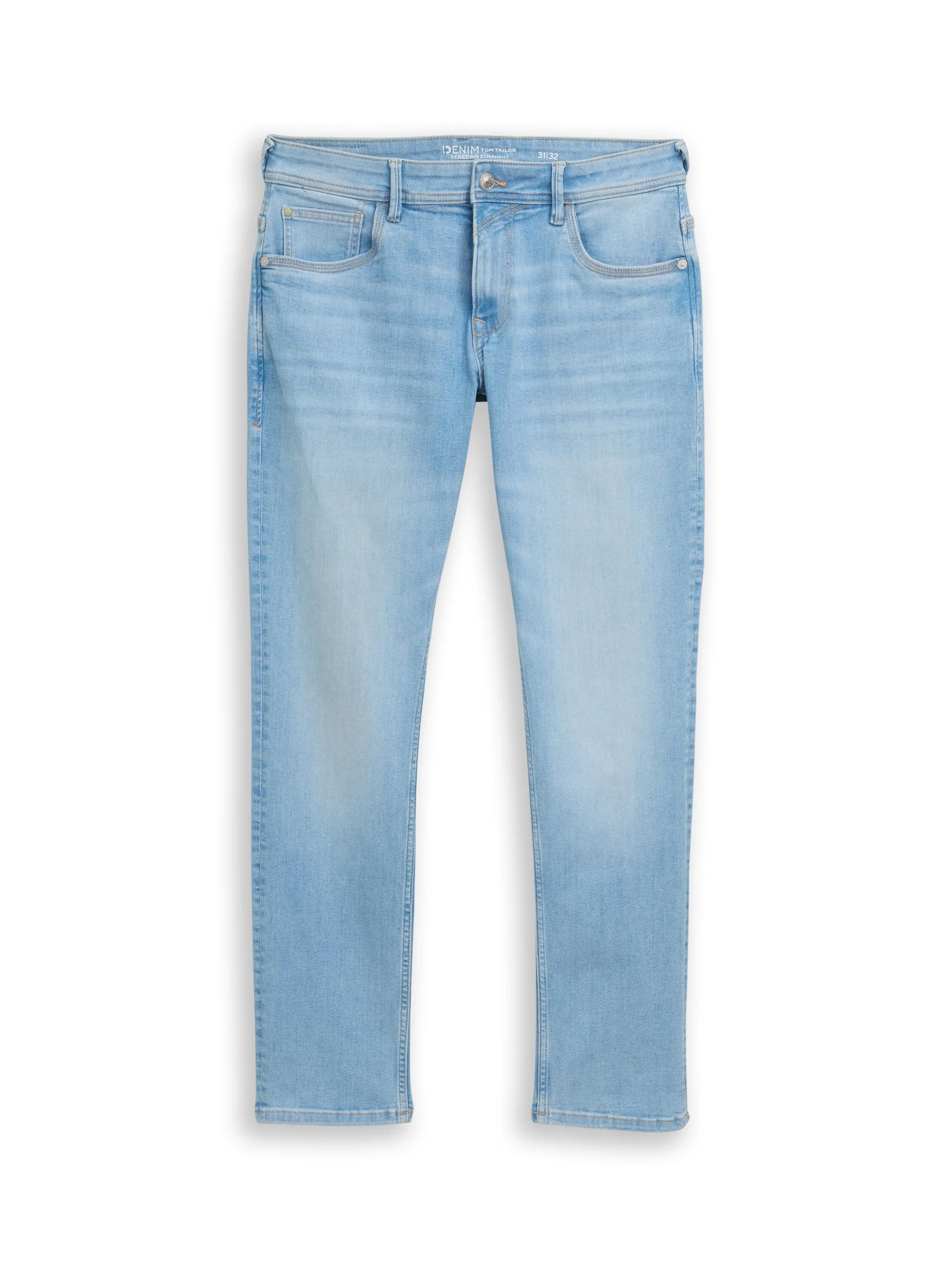 Denim Tom Tailor Light Stone Bright Blue Denim Men Ttaedan Straight Jeans SKU: 1045758_10151 Image 06