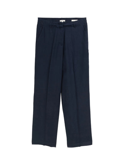 Tom Tailor Sky Captain Blue Women Ttlea Wide Leg Trousers with Linen Content SKU: 1045768_10668 Image 06