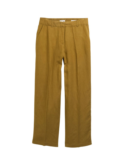 Tom Tailor Nutria Olive Women Ttlea Wide Leg Trousers with Linen Content SKU: 1045768_15664 Image 06