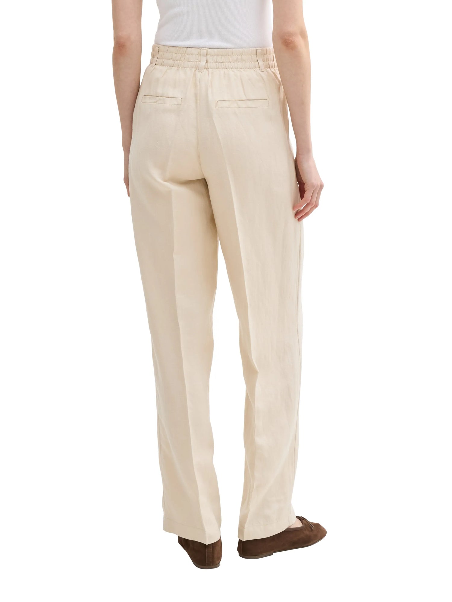 Tom Tailor Summer Beige Women Ttlea Wide Leg Trousers with Linen Content SKU: 1045768_21650 Image 02