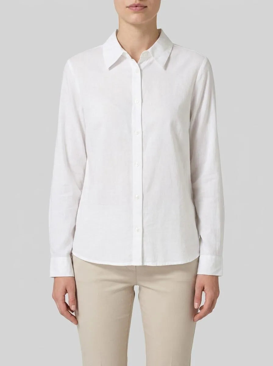 Tom Tailor White Women Shirt Blouse with Linen SKU: 1045770_20000 Image 00