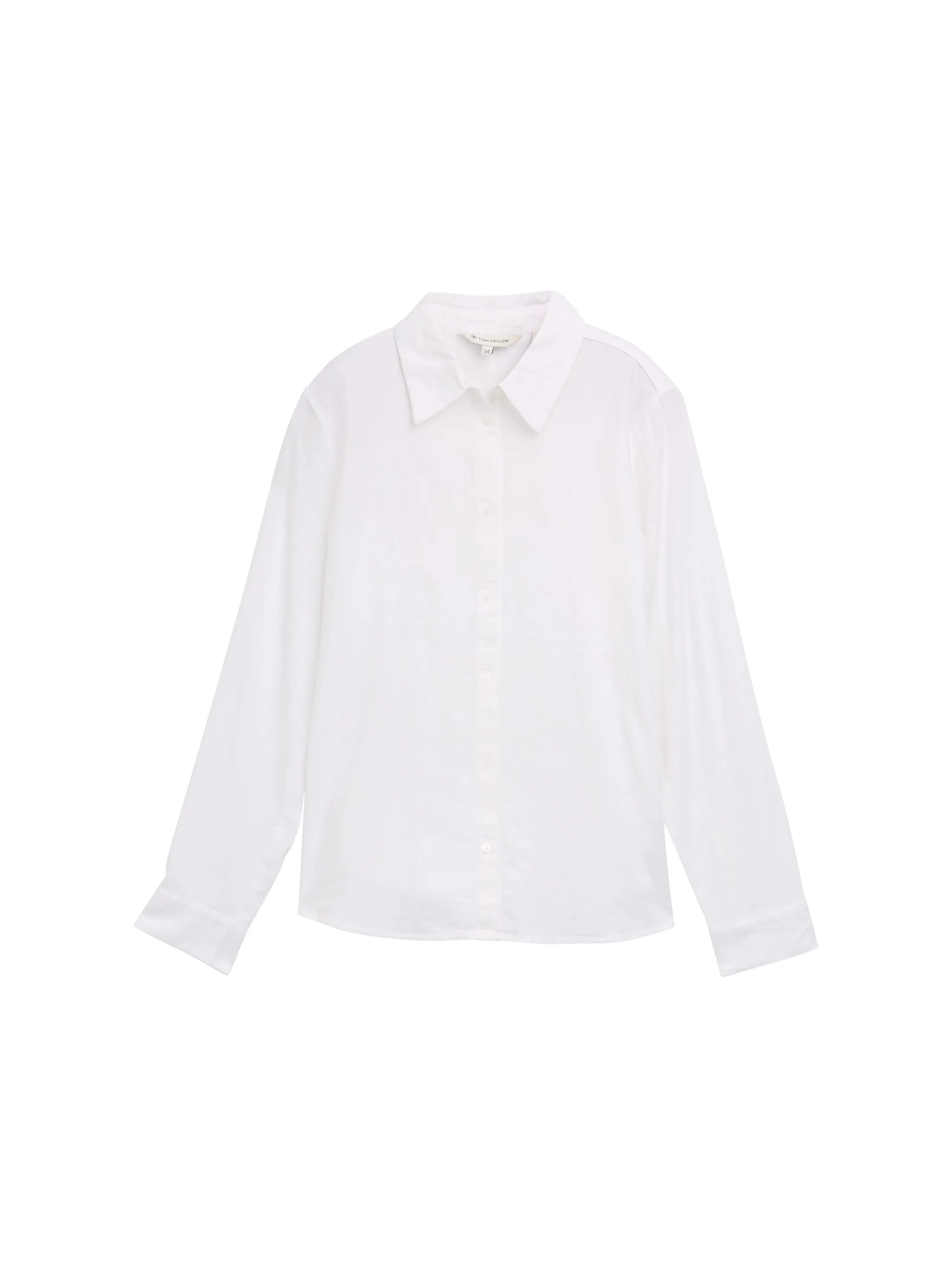 Tom Tailor White Women Shirt Blouse with Linen SKU: 1045770_20000 Image 06