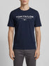 Tom Tailor Sky Captain Blue Men Cotton T-Shirt with Logo Print SKU: 1045773_10668 Image 00