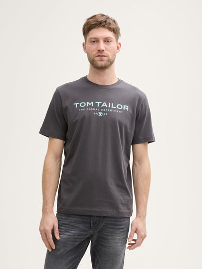 Tom Tailor_Cotton T-Shirt with Logo Print_1045773_10899_01