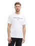 Tom Tailor White Men Cotton T-Shirt with Logo Print SKU: 1045773_20000 Image 03