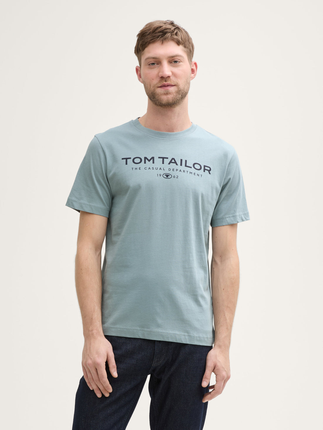 Tom Tailor_Cotton T-Shirt with Logo Print_1045773_27475_01