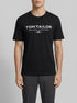 Tom Tailor Black Men Cotton T-Shirt with Logo Print SKU: 1045773_29999 Image 00