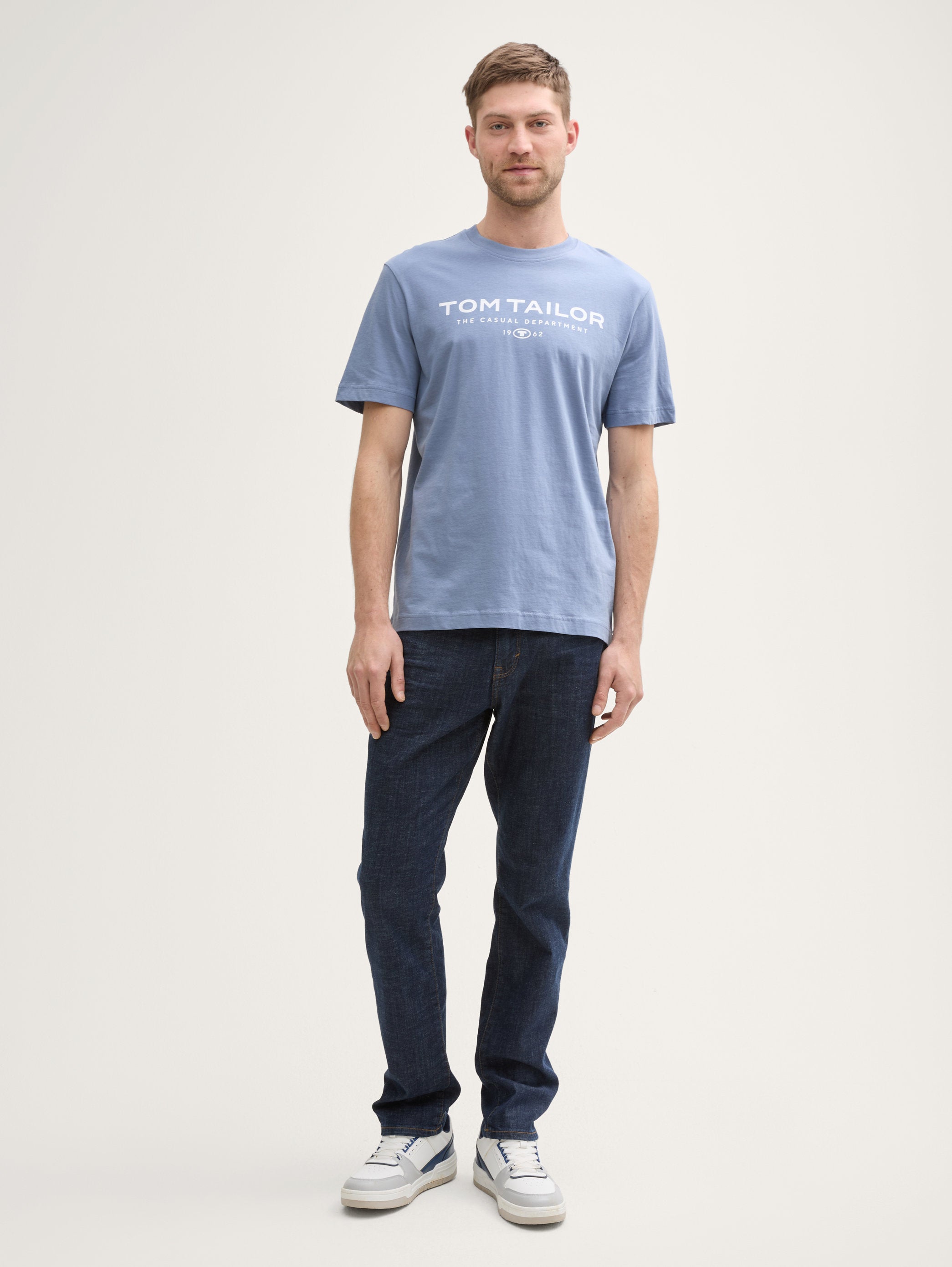 Tom Tailor_Cotton T-Shirt with Logo Print_1045773_37533_02