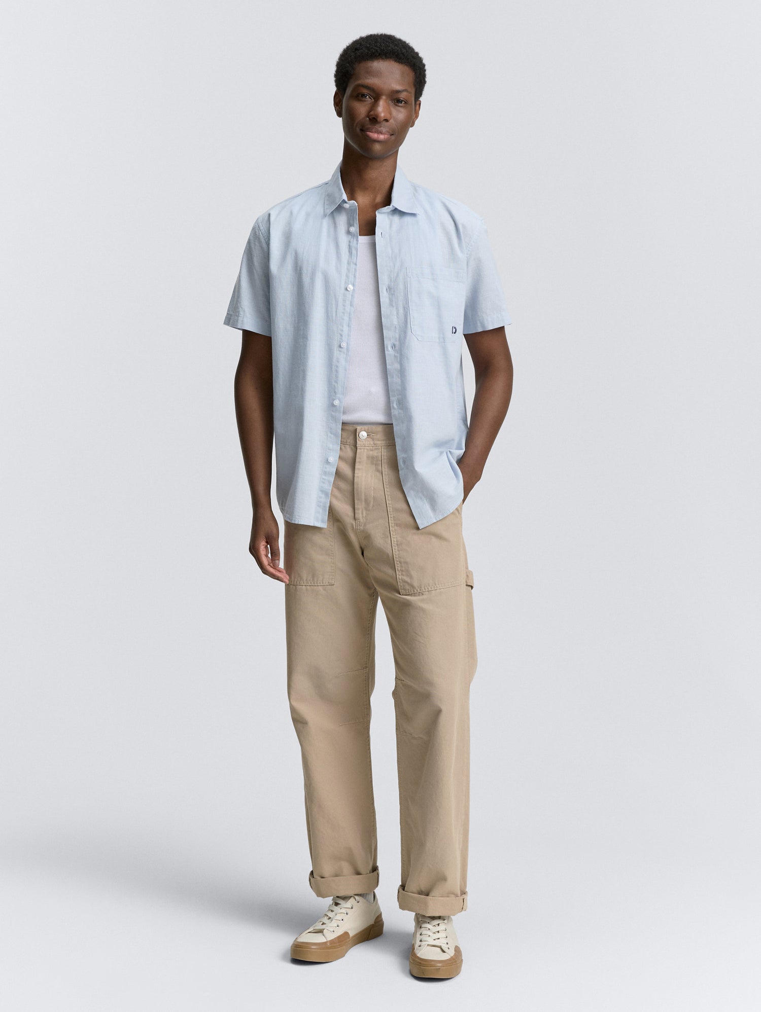 Tom Tailor_Relaxed Fit Short Sleeve Shirt with Breast Pocket_1045977_13302_02