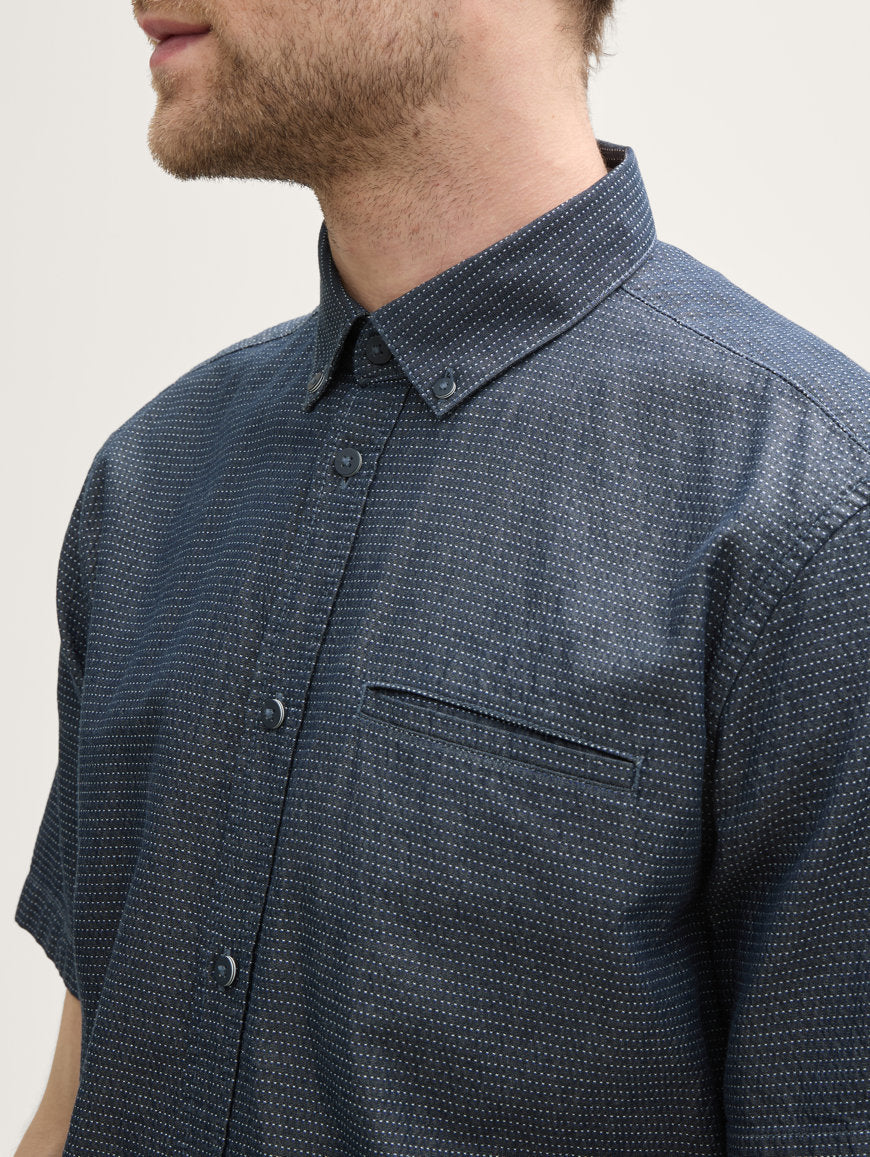 Tom Tailor_Regular Fit Short-Sleeved Cotton Shirt_1046077_37944_04