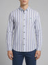 Tom Tailor Blue Structure Stripes Men Regular Fit Cotton Shirt SKU: 1046084_37965 Image 00
