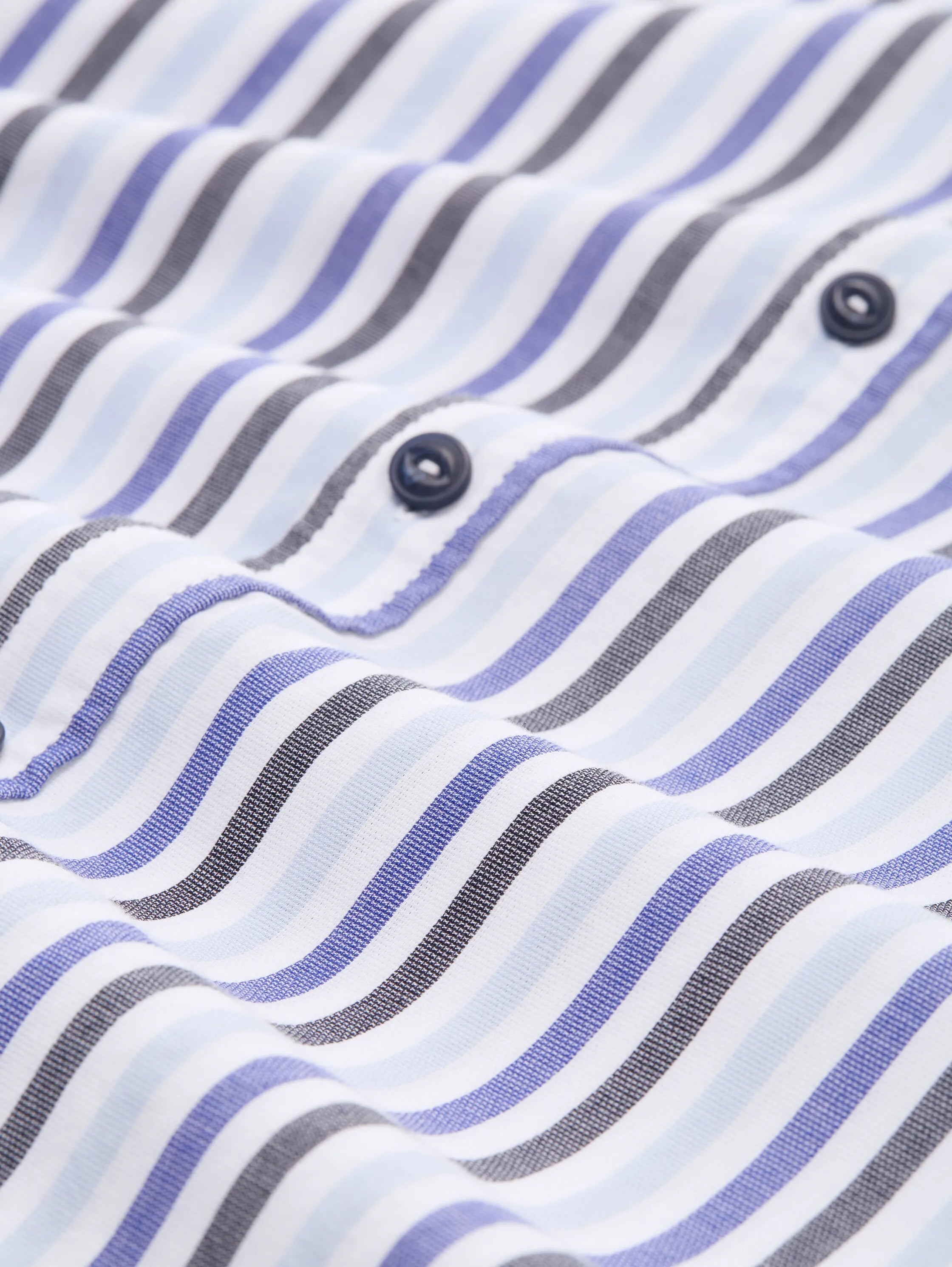 Tom Tailor Blue Structure Stripes Men Regular Fit Cotton Shirt SKU: 1046084_37965 Image 05