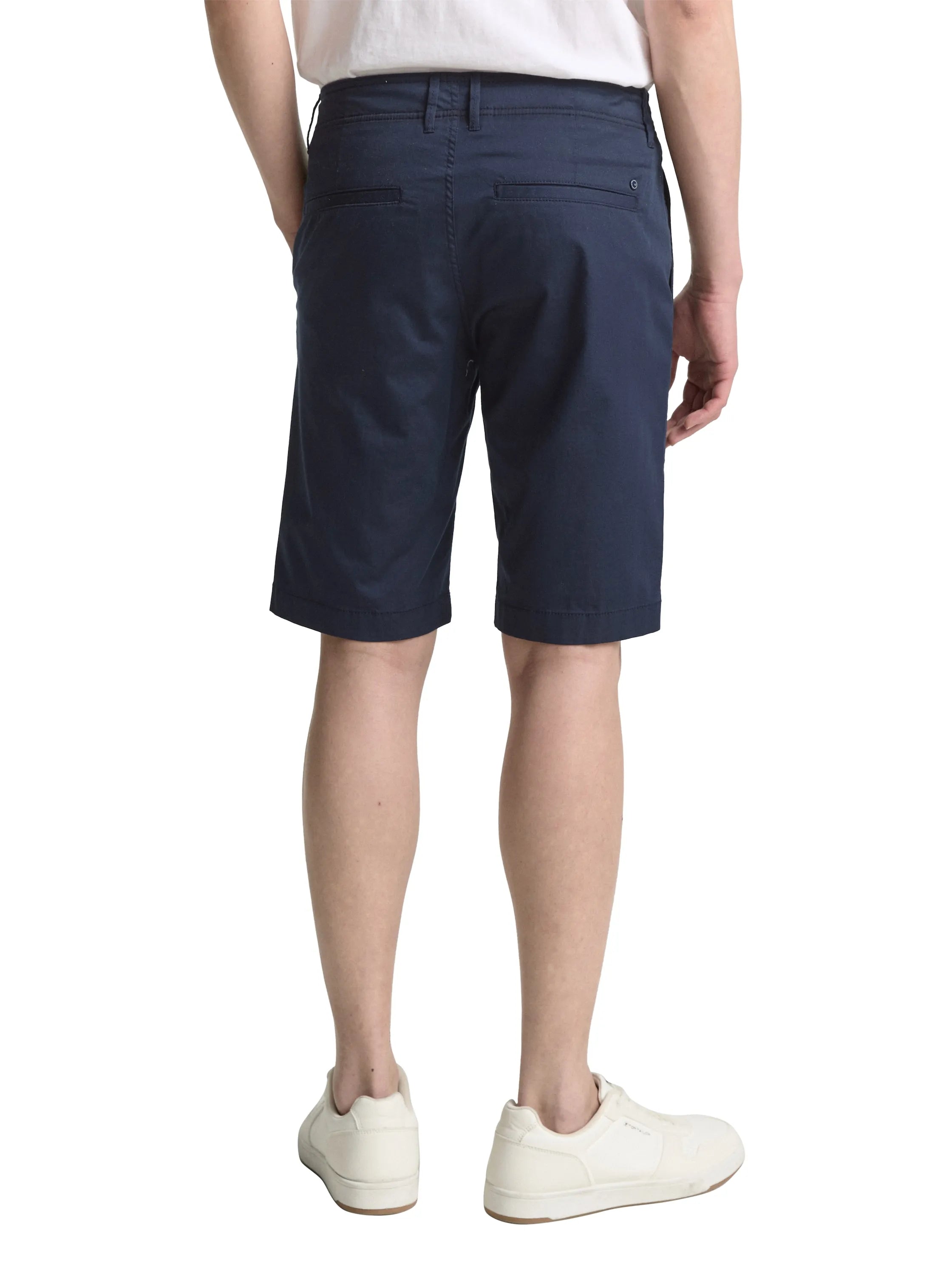 Tom Tailor Sky Captain Blue Men Lightweight Chino Shorts with Drawstring SKU: 1046149_10668 Image 02