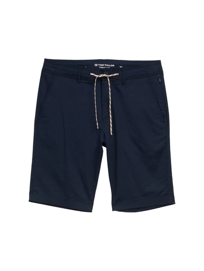 Tom Tailor Sky Captain Blue Men Lightweight Chino Shorts with Drawstring SKU: 1046149_10668 Image 06